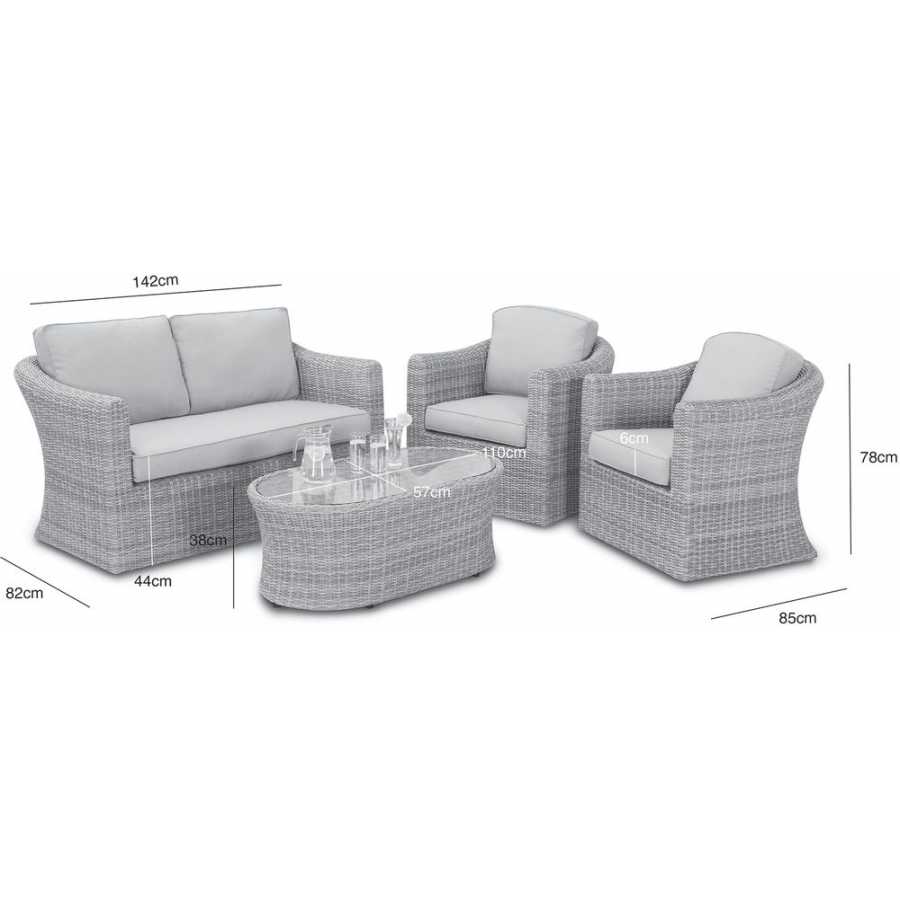Maze Oxford 4 Seater Outdoor Sofa Set