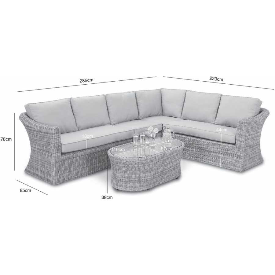Maze Oxford L-Shaped 6 Seater Outdoor Corner Sofa Set