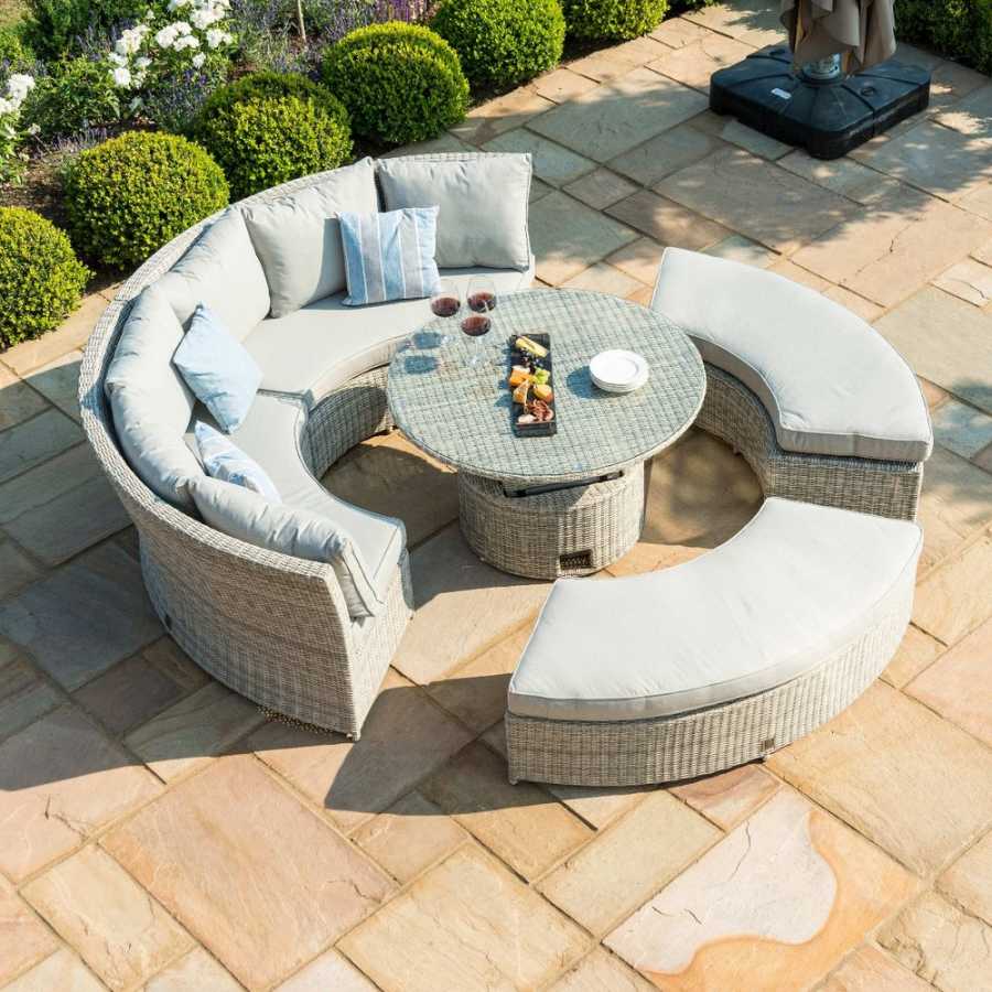 Maze Oxford Outdoor Sofa Set & Daybed With Rising Table