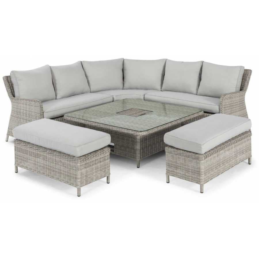 Maze Oxford Royal 10 Seater Outdoor Corner Sofa Set With Rising Ice Bucket Table