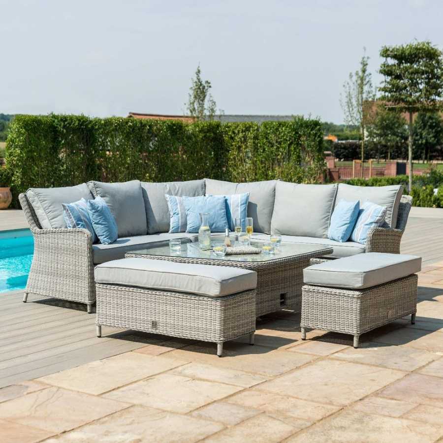 Maze Oxford Royal 10 Seater Outdoor Corner Sofa Set With Rising Ice Bucket Table