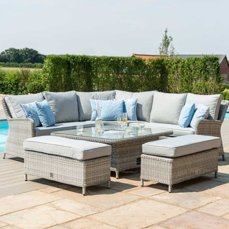 Maze Oxford Royal 10 Seater Outdoor Corner Sofa Set With Rising Ice Bucket Table