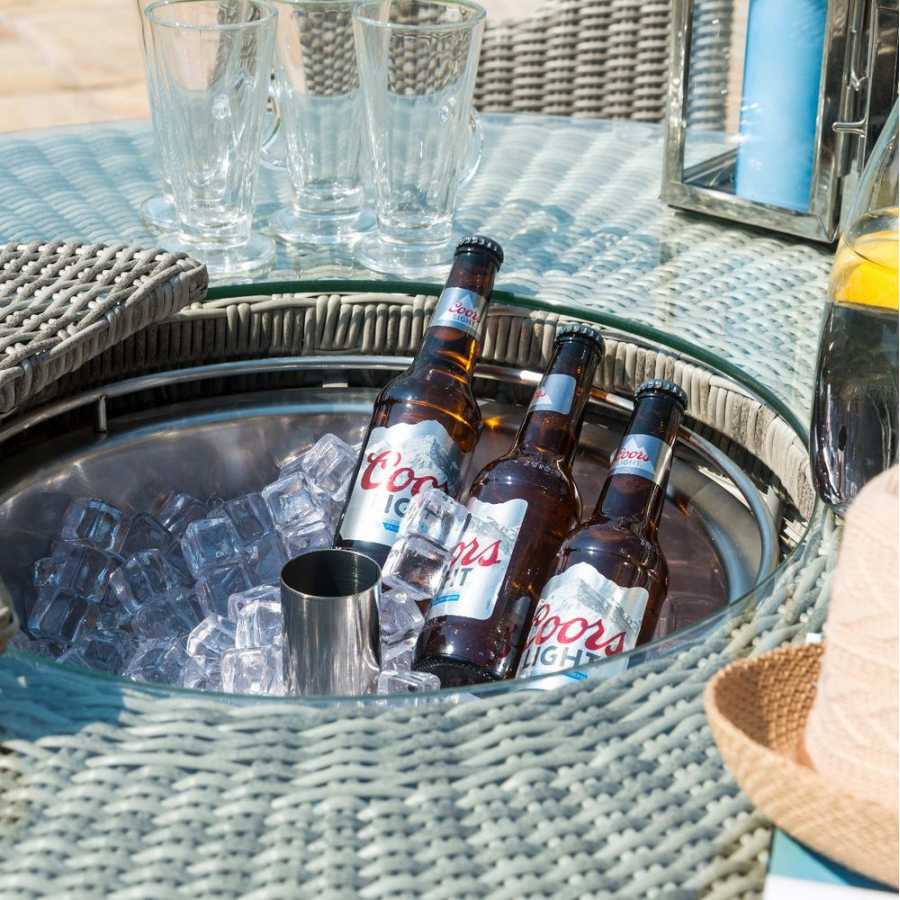Maze Oxford Outdoor Bar Set With Ice Bucket Table