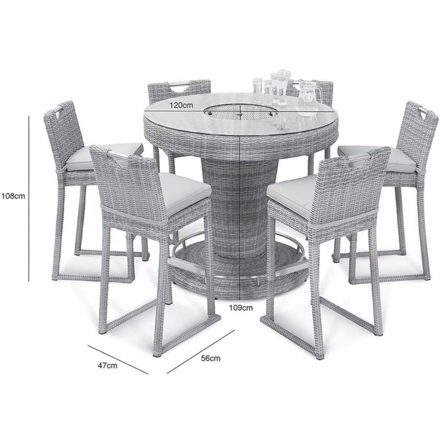 Maze Oxford Outdoor Bar Set With Ice Bucket Table