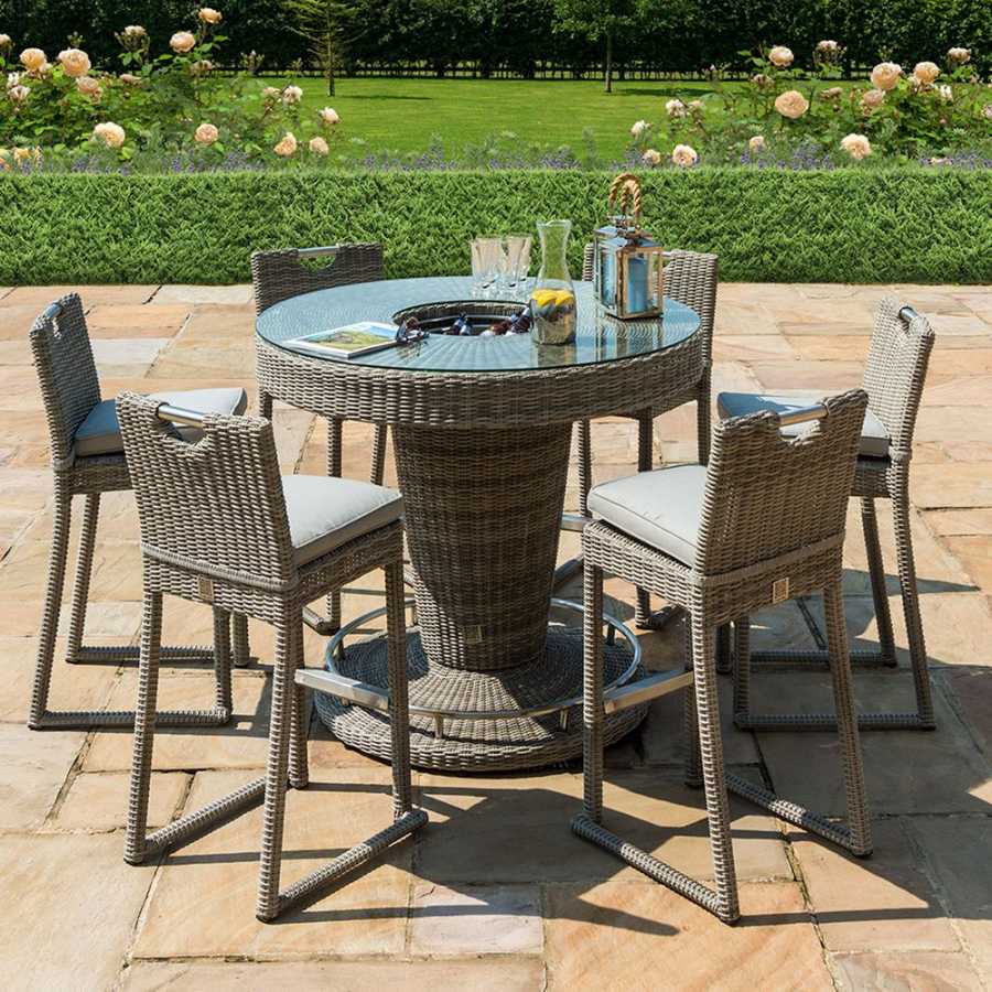Maze Oxford Outdoor Bar Set With Ice Bucket Table
