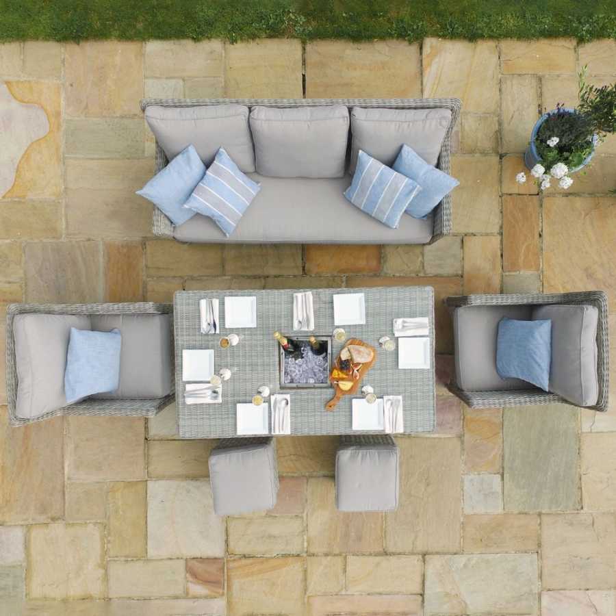 Maze Oxford Outdoor Sofa Set With Rising Ice Bucket Table