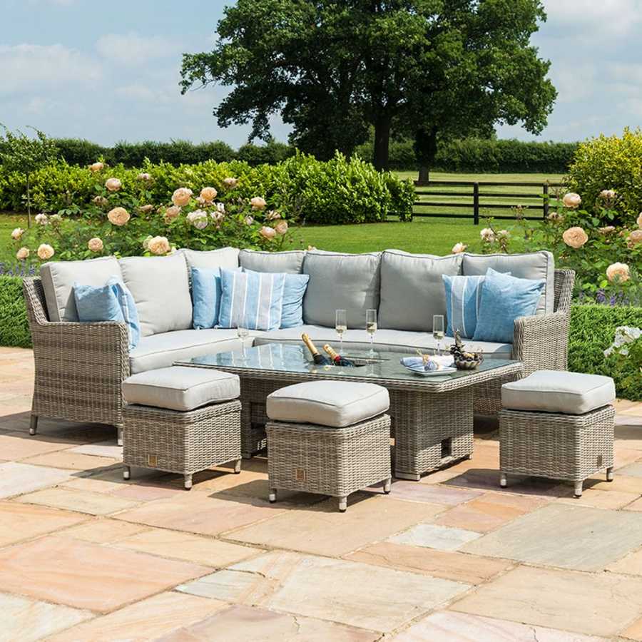 Maze Oxford 9 Seater Outdoor Corner Sofa Set With Rising Ice Bucket Table