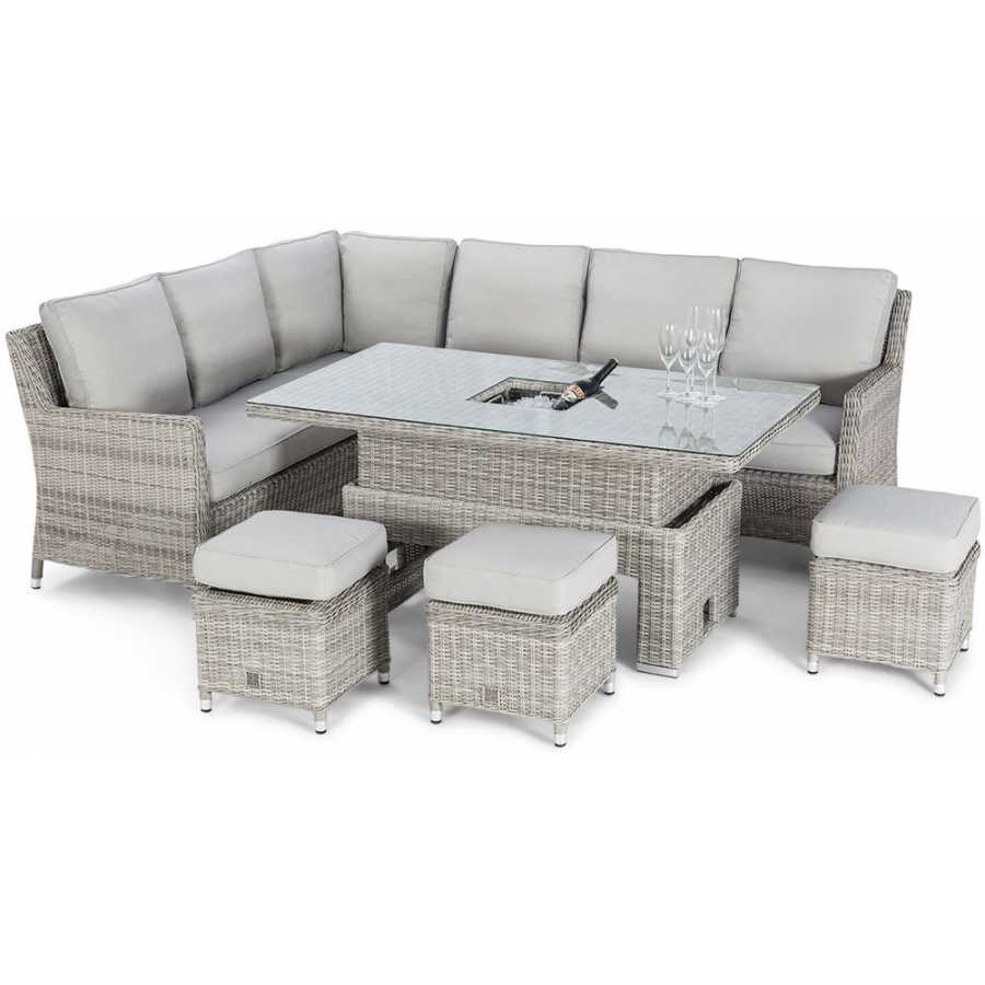 Maze Oxford 9 Seater Outdoor Corner Sofa Set With Rising Ice Bucket Table