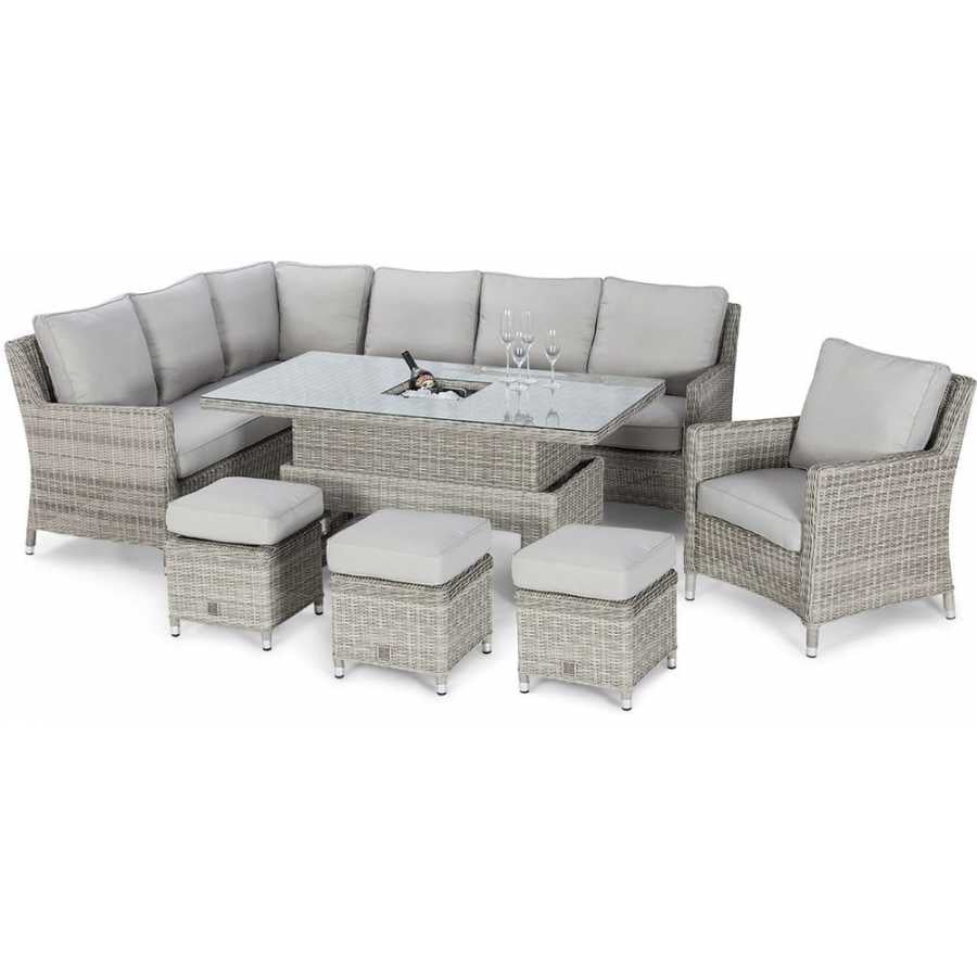 Maze Oxford 10 Seater Outdoor Corner Sofa Set With Rising Ice Bucket Table