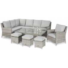 Maze Oxford 10 Seater Outdoor Corner Sofa Set With Rising Ice Bucket Table