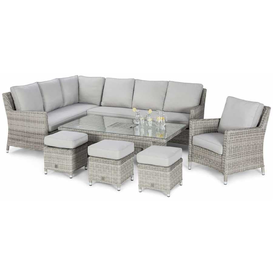 Maze Oxford 10 Seater Outdoor Corner Sofa Set With Rising Ice Bucket Table