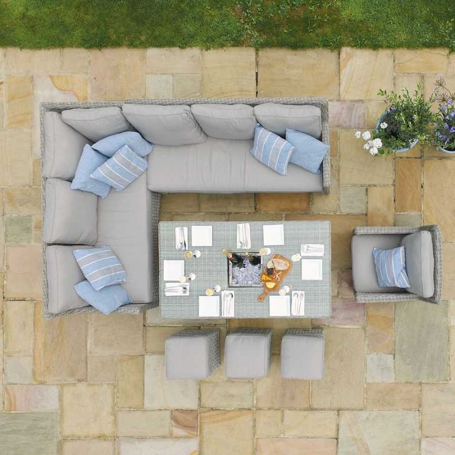 Maze Oxford 10 Seater Outdoor Corner Sofa Set With Rising Ice Bucket Table