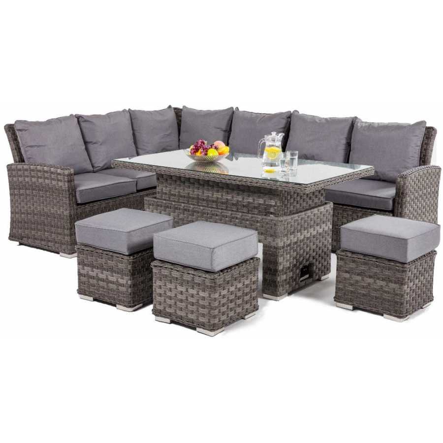 Maze Victoria Right Outdoor Corner Sofa Set With Rising Table