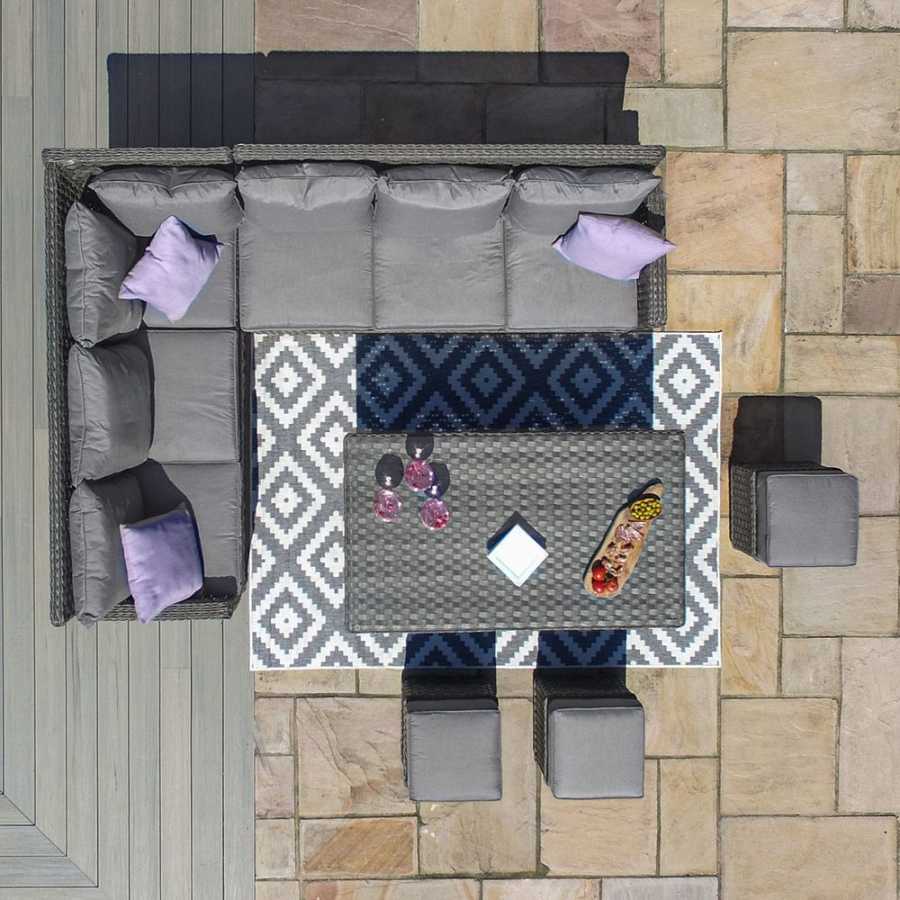 Maze Victoria Right Outdoor Corner Sofa Set With Rising Table