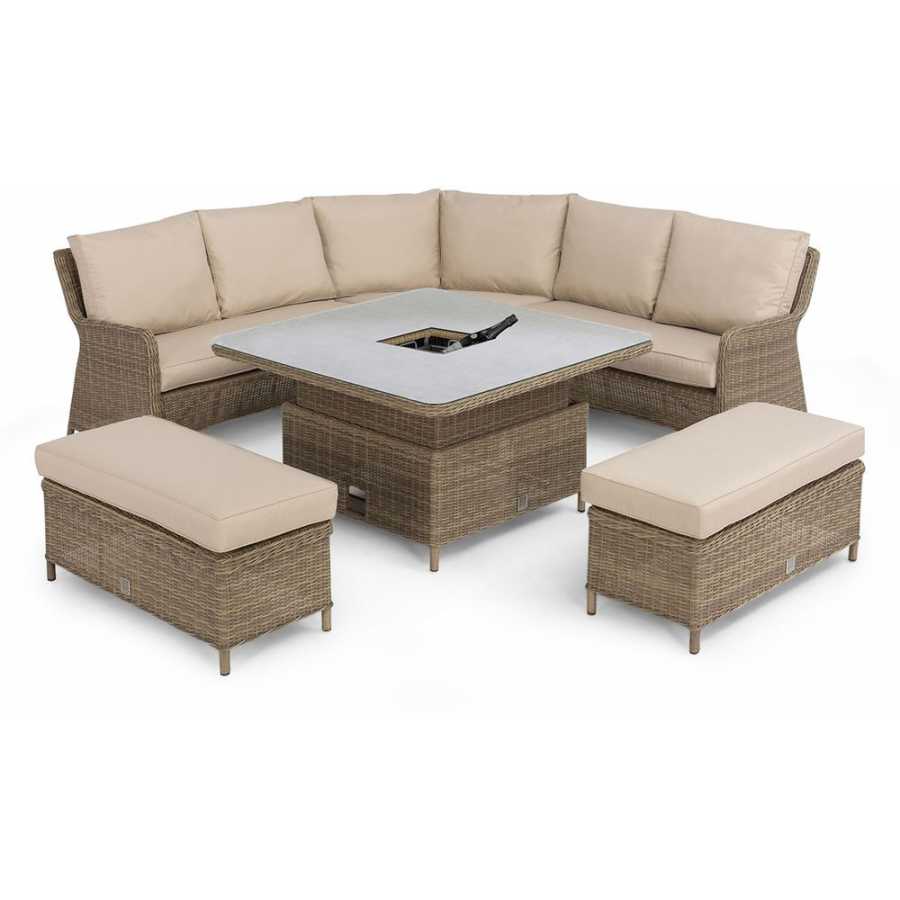 Maze Winchester Royal 10 Seater Outdoor Corner Sofa Set With Rising Table