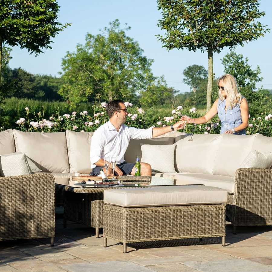 Maze Winchester U-Shaped Outdoor Sofa Set With Rising Ice Bucket Table