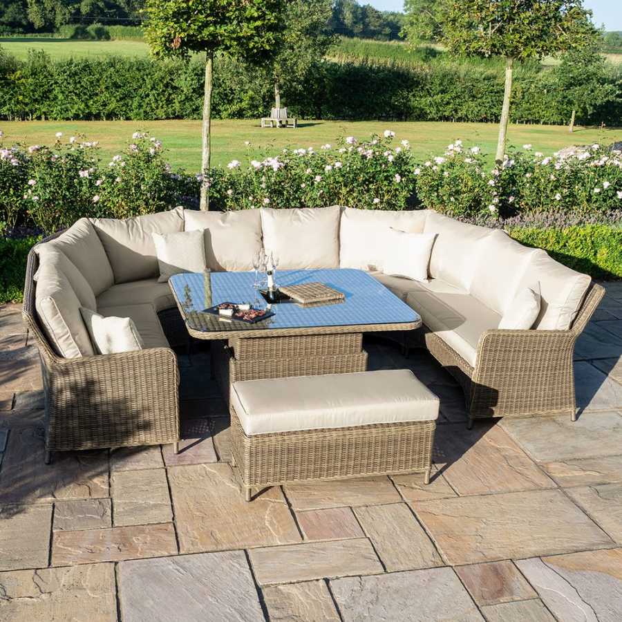 Maze Winchester U-Shaped Outdoor Sofa Set With Rising Ice Bucket Table