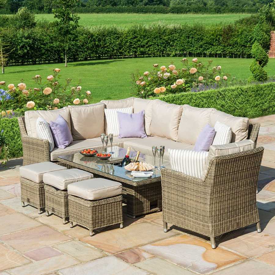 Maze Winchester 10 Seater Outdoor Corner Sofa Set With Rising Ice Bucket Table