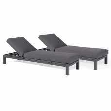 Maze Oslo Sun Lounger Set - Charcoal