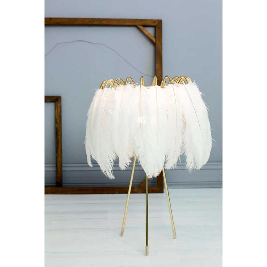 Mineheart Feather Table Lamps - White