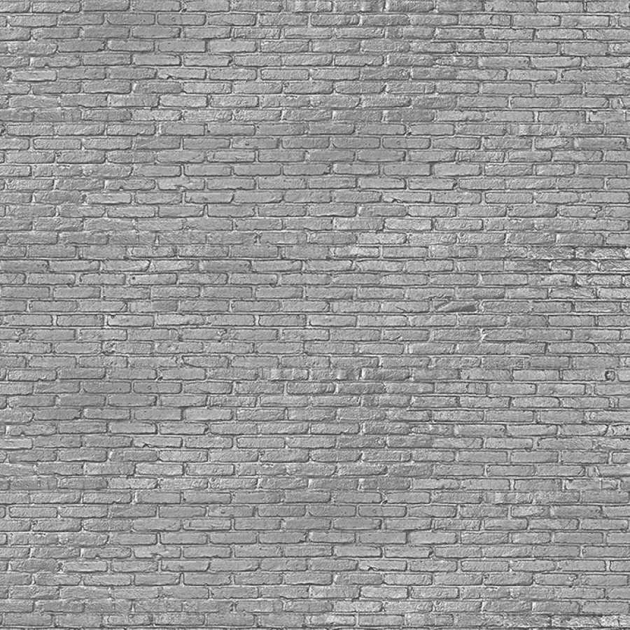 NLXL Materials Silver Grey Brick PHM-34 Wallpaper