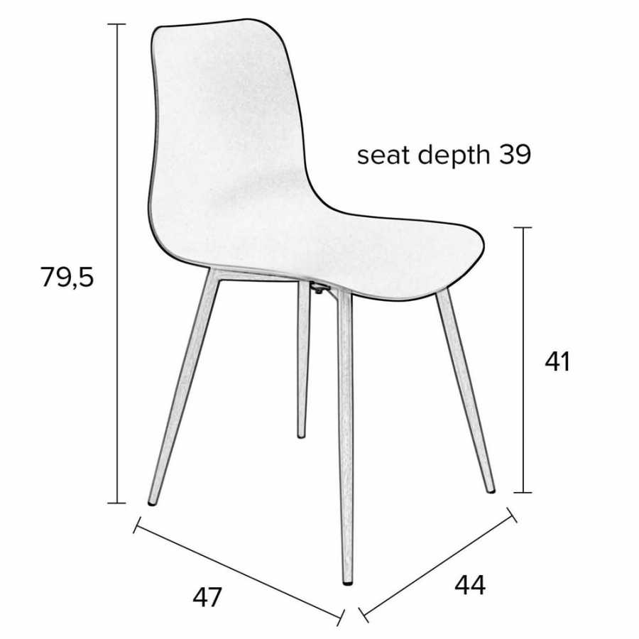 Naken Interiors Leon Chair - Diagram
