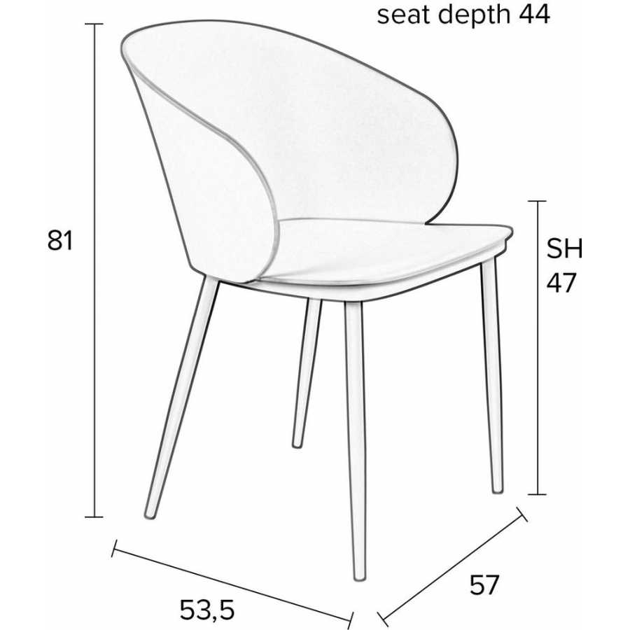 Naken Interiors Gigi Dining Chair - Mint