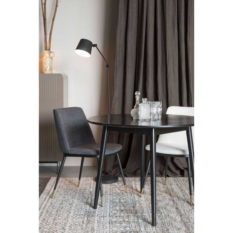 Naken Interiors Fabio Round Dining Table - Black - Small