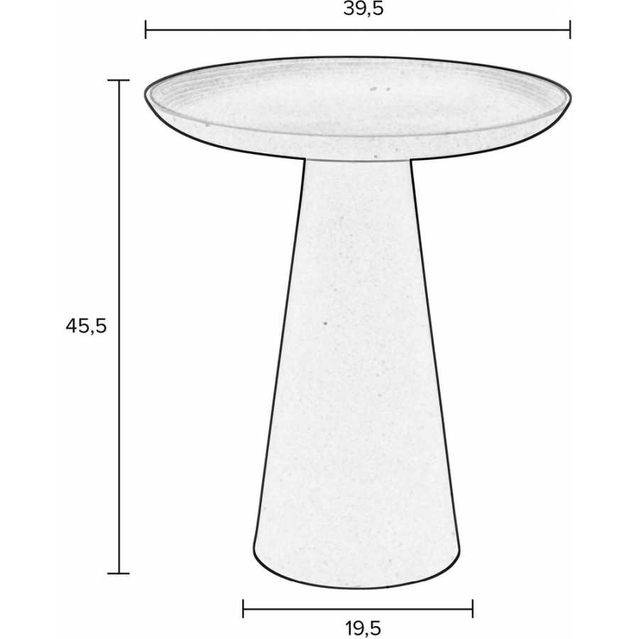 Naken Interiors Ringar Side Table - Greige - Large
