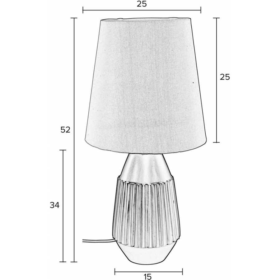 Naken Interiors Aysa Table Lamp - Sand Grey