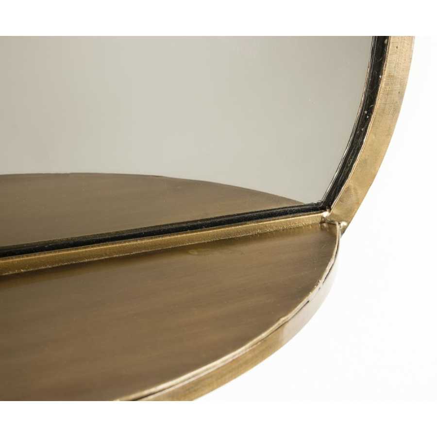 Naken Interiors Feyza Round Wall Mirror With Shelf