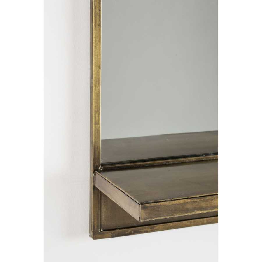 Naken Interiors Feyza Horizontal Wall Mirror With Shelf