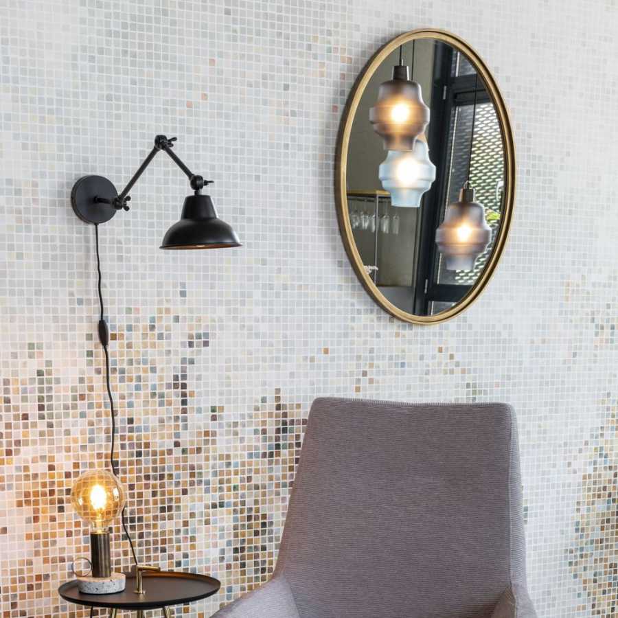 Naken Interiors Matz Oval Wall Mirror - Antique Brass - Small