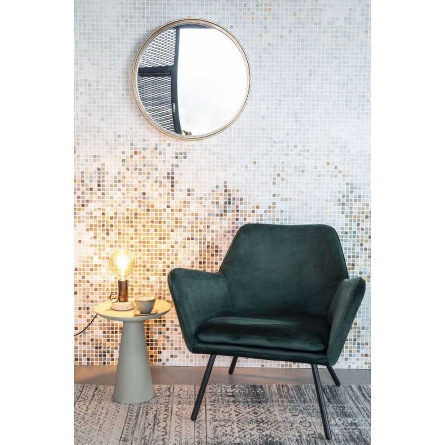 Naken Interiors Matz Round Wall Mirror - Antique Brass
