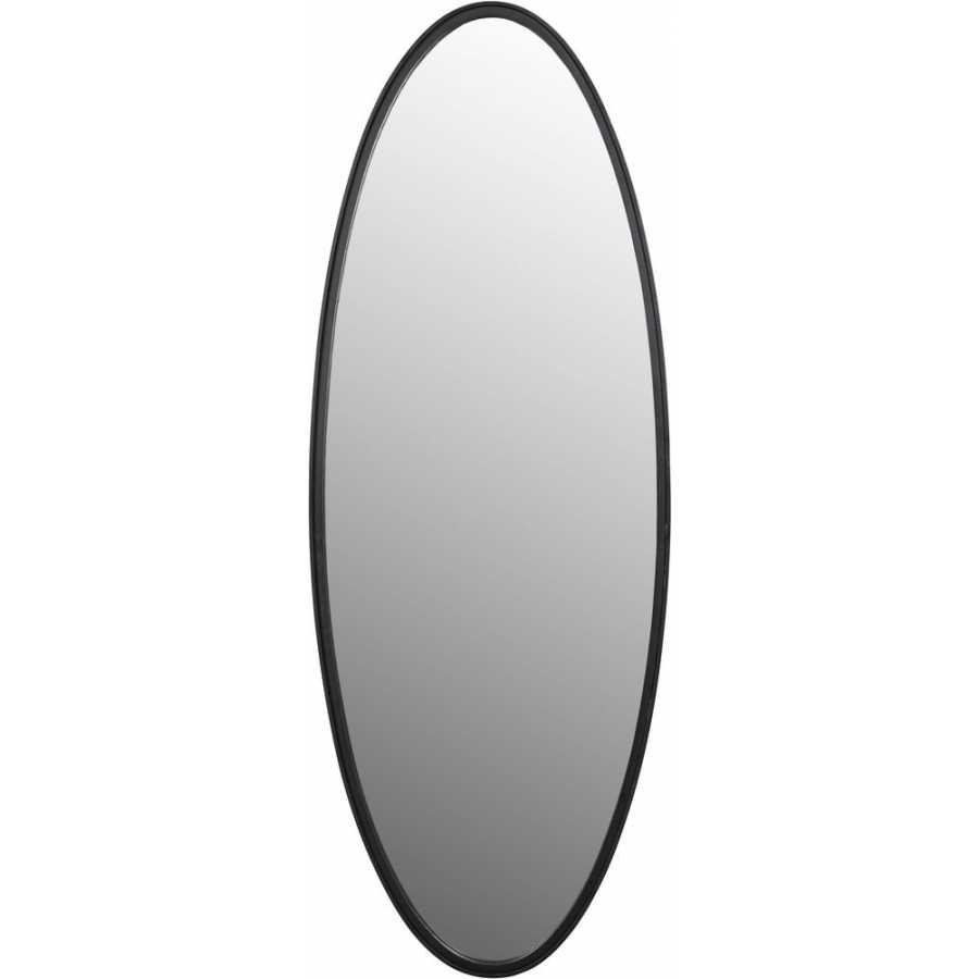 Naken Interiors Matz Oval Wall Mirror - Black - Large