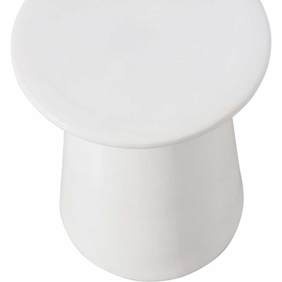 Naken Interiors Button Side Table - White