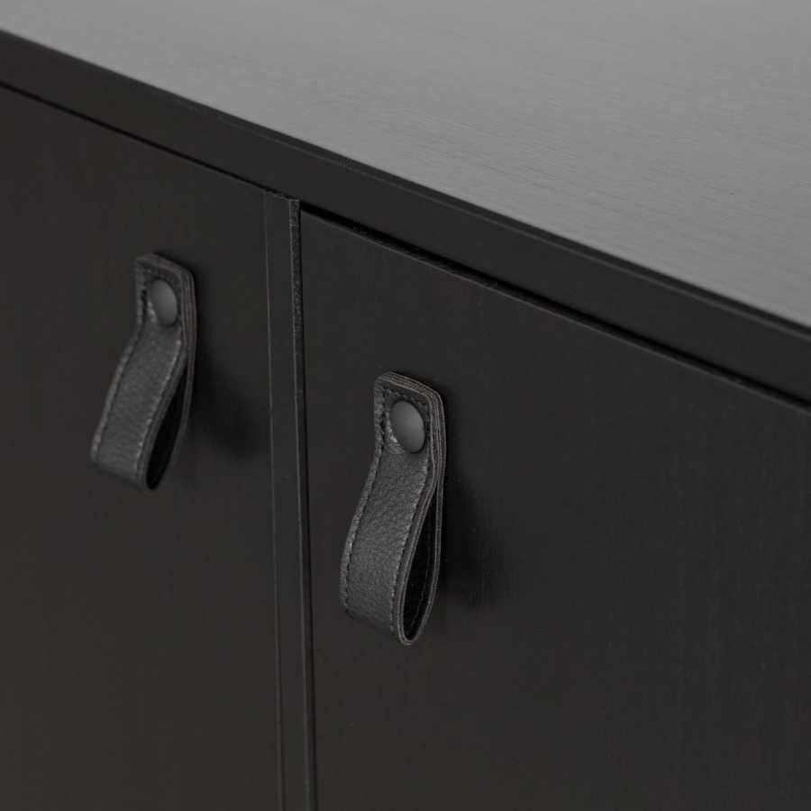 Naken Interiors Lower Case Two Door Modular Cabinet With Legs - Deep Black