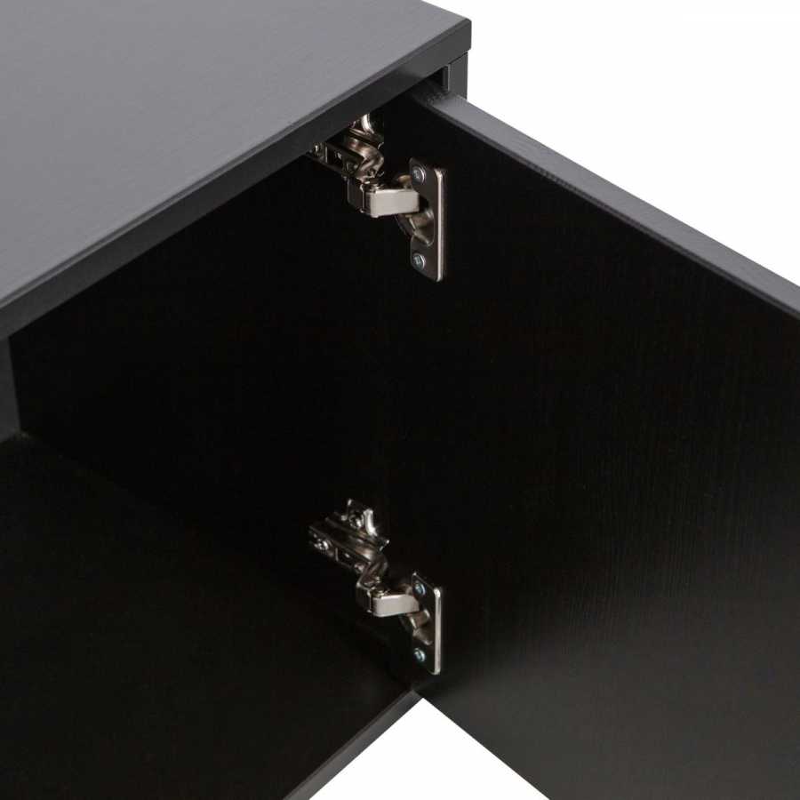 Naken Interiors Lower Case Two Door Modular Cabinet With Legs - Deep Black