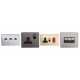 Silver Designer Light Switches & Wall Sockets