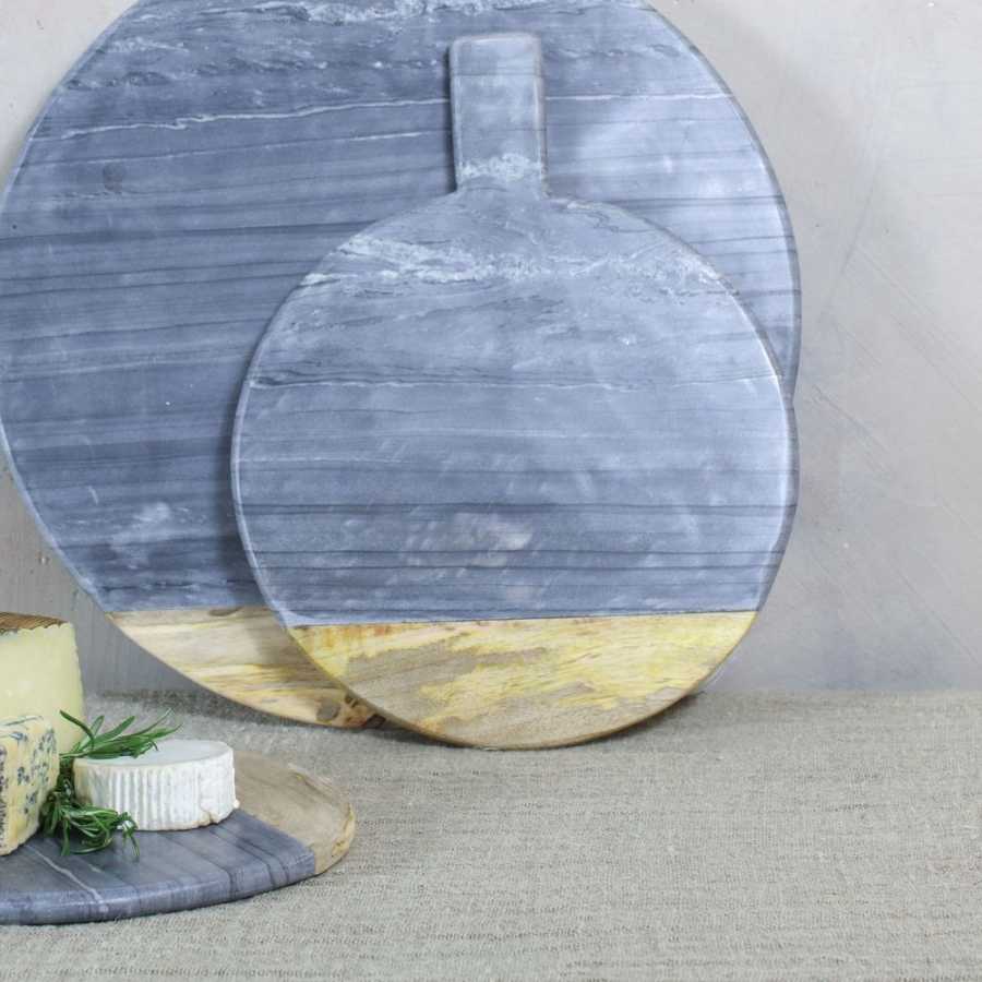 Nkuku Bwari Round Chopping Board - Grey