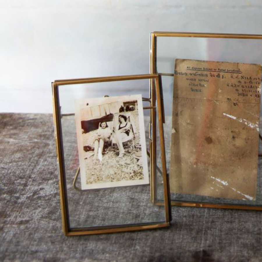 Nkuku Danta Leaning Photo Frame - Brass - Small