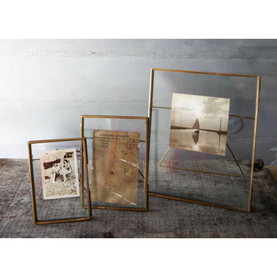 Nkuku Danta Leaning Photo Frame - Brass