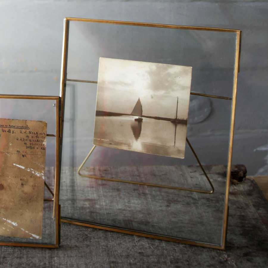 Nkuku Danta Leaning Photo Frame - Brass - Large