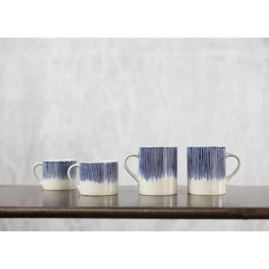 Nkuku Karuma Short Mugs - Set of 2 - Blue