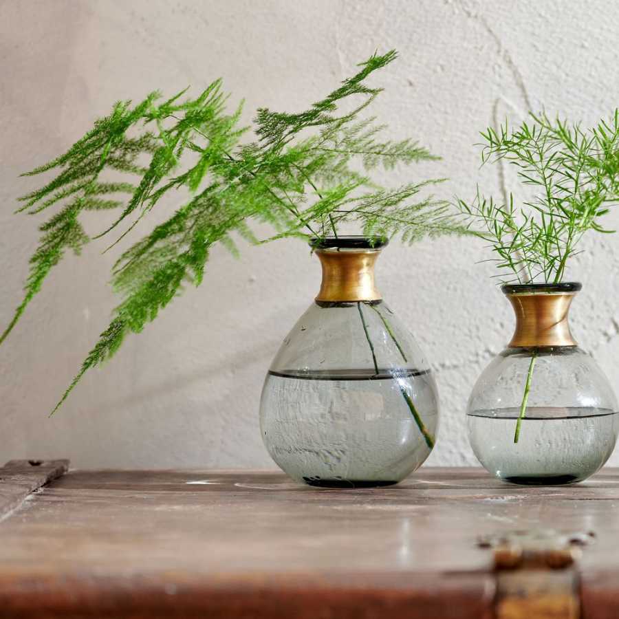 Nkuku Miza Mini Drop Vase - Grey Nkuku Miza Mini Drop Vase - Grey