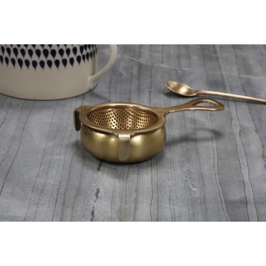 Nkuku Antique Brass Tea Strainer