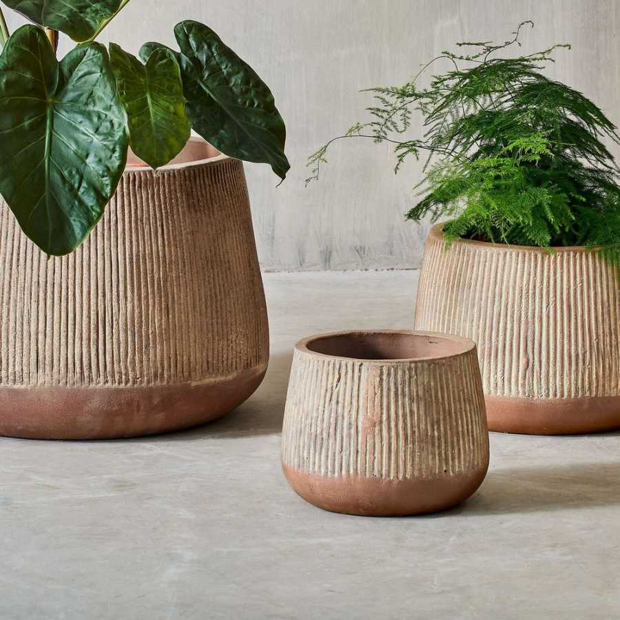 Nkuku Wampu Wide Planter - Terracotta - Small