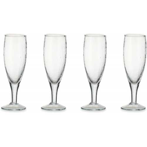 Nkuku Yala Champagne Glasses - Set of 4 - Clear