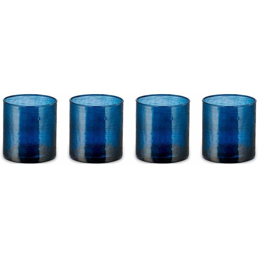 Nkuku Yala Glasses - Set of 4 - Blue