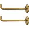 Nkuku Aniko Long Wall Hooks - Set of 2 - Brass